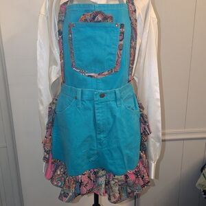 Turquoise and Paisley Apron Dress